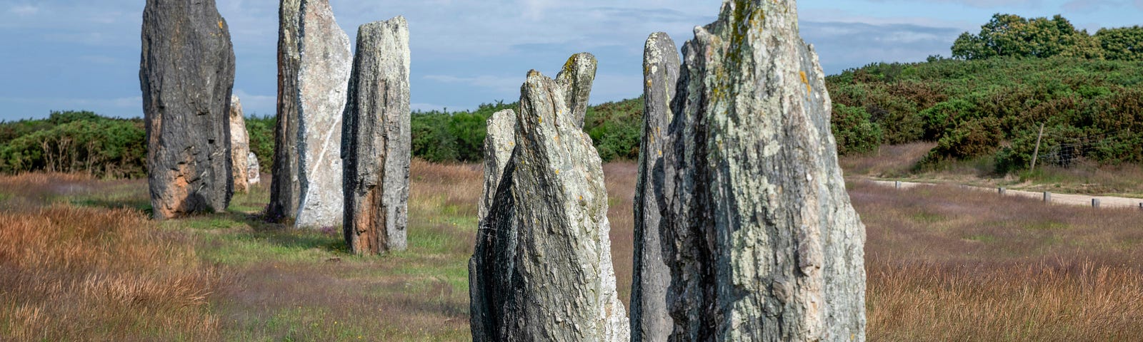 Six Standing Stones in an open field