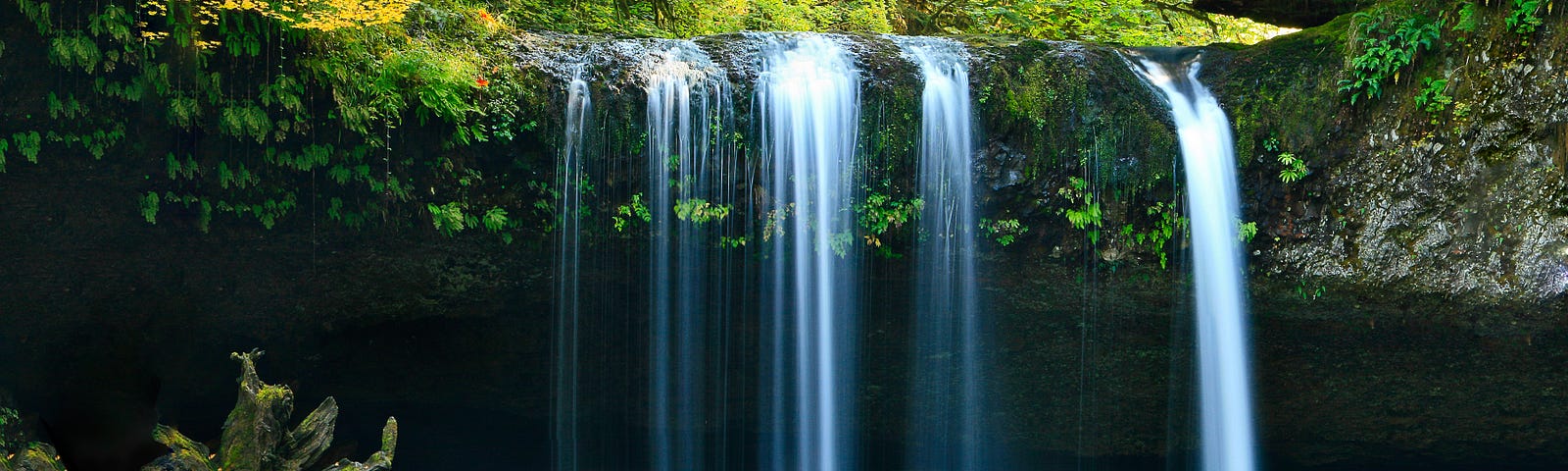 A serene waterfall