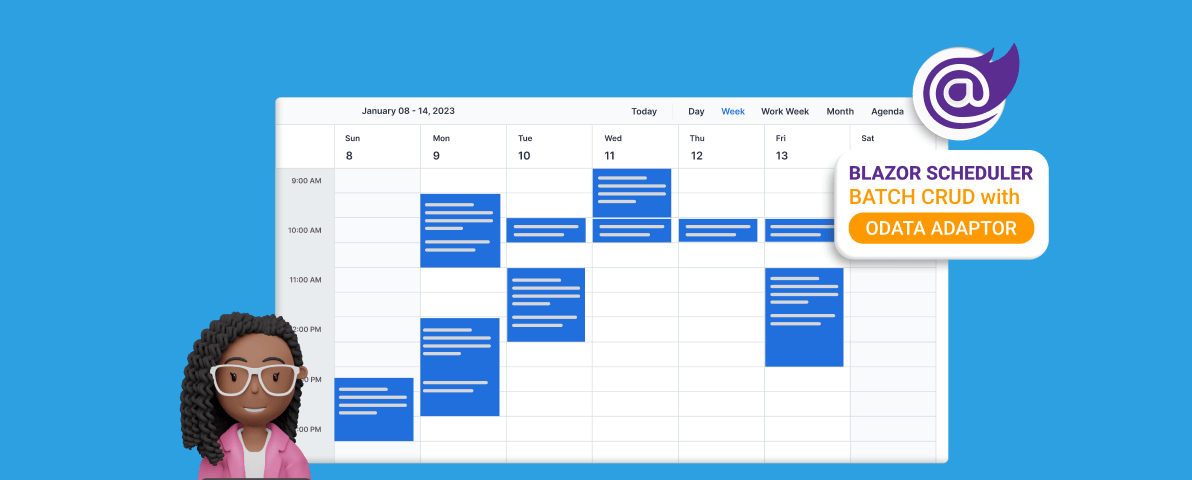 Seamlessly Perform Batch CRUD Operations in Blazor Scheduler with ODATA Adaptor