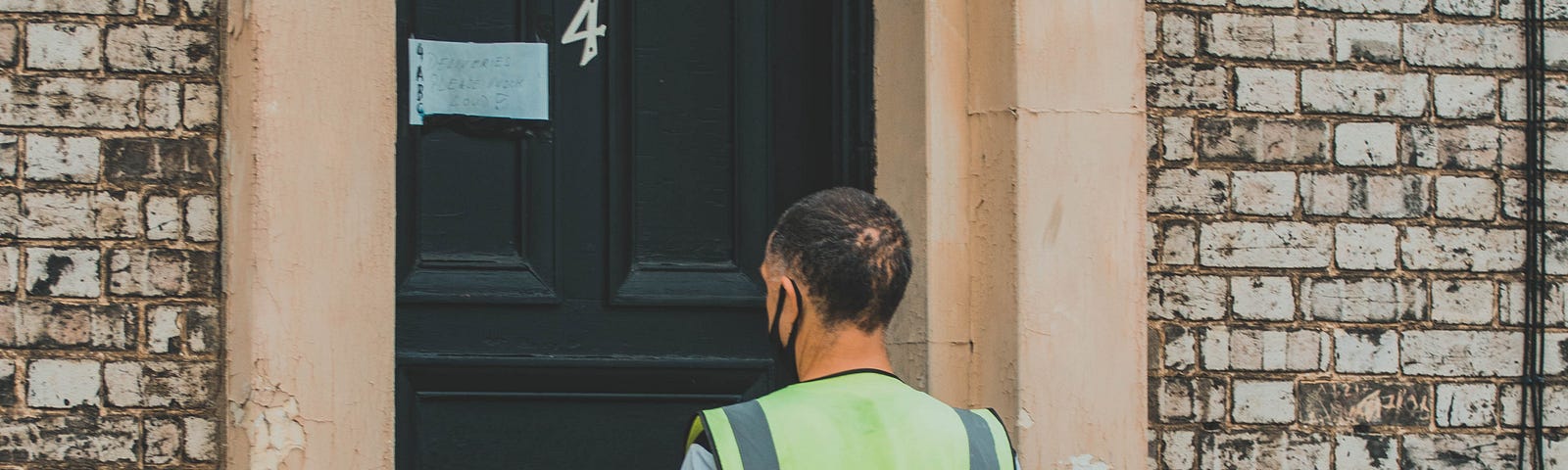 man delivering amazon package