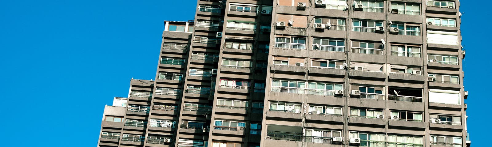 An tower block of apartments