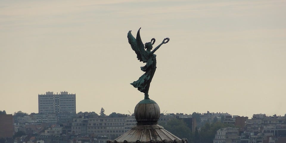 Brussels, The Cinquantenaire Park, Angel.