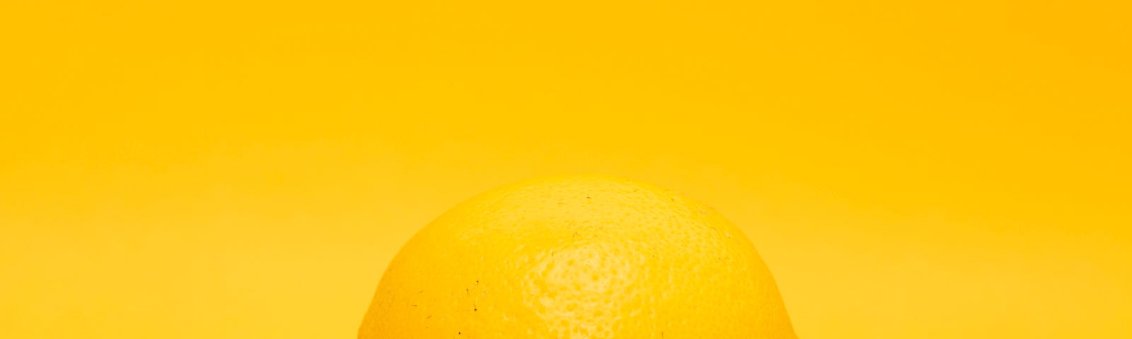 lemon isolated on yellow