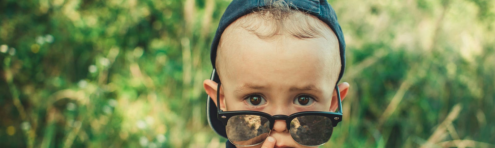 A picture of a sweet little boy who seems to be worried.