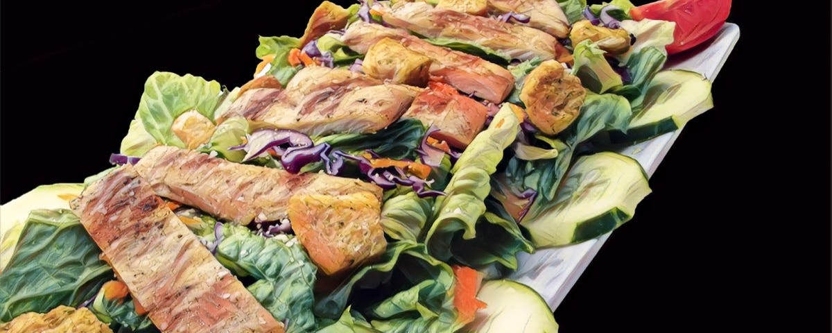 A plate of Caesar salad