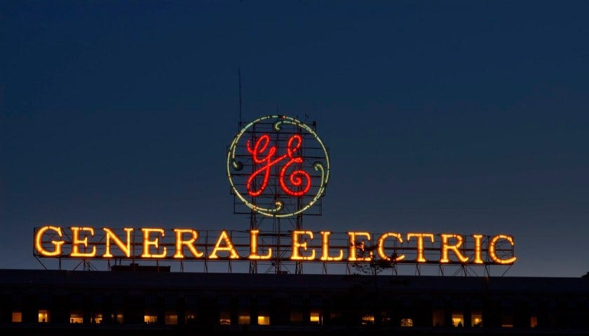 GE Sign from the GE Administration Building in Schenectady NY