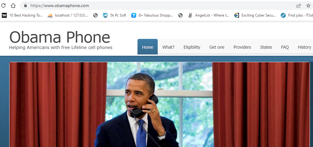 Obama phone Website