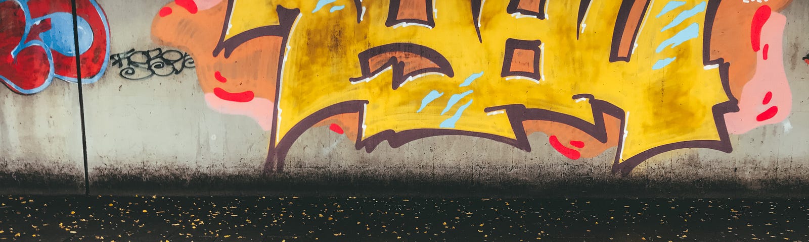 Grafitti art that reads 1984 in yellow.