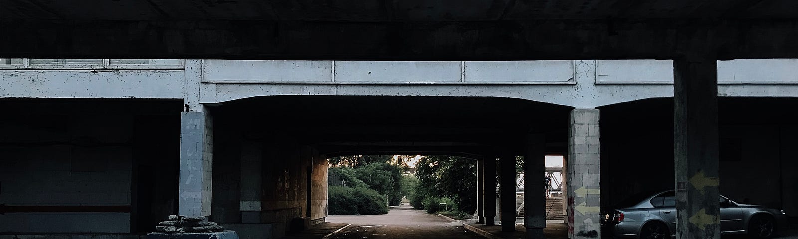 Brigde underpath like a substituion of a road