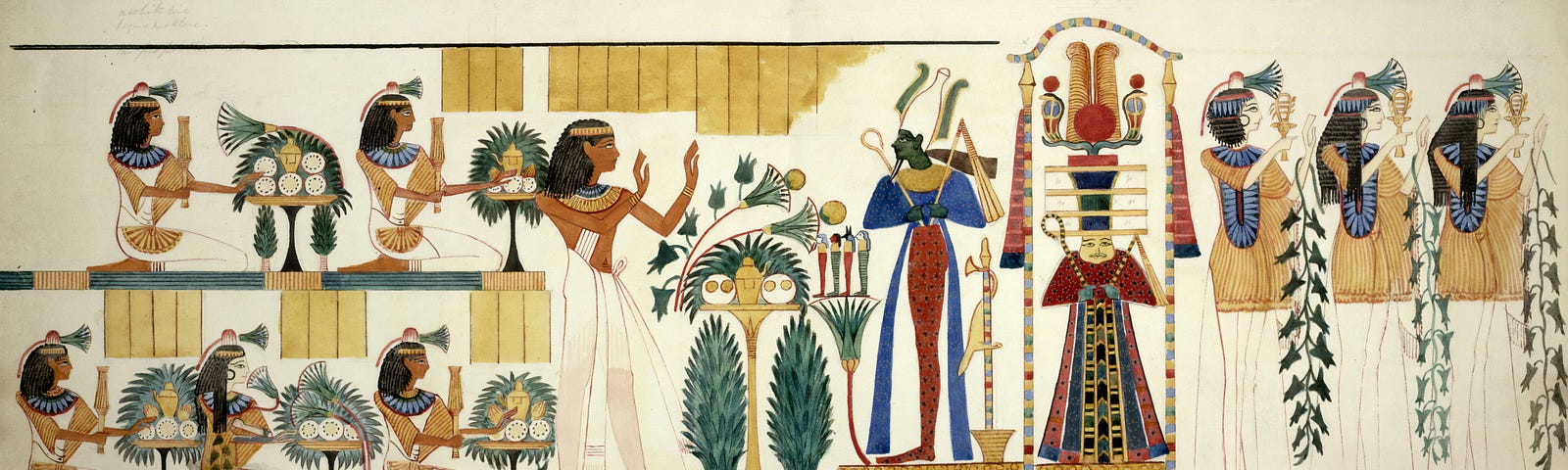 elaborate Egyptian painting from the British Library collection