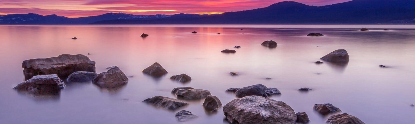 Lake Tahoe at sunset