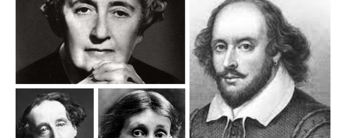 What makes a writer happy? Agatha Christie, Charles Dickens, Virginia Woolf and William Shakespeare.