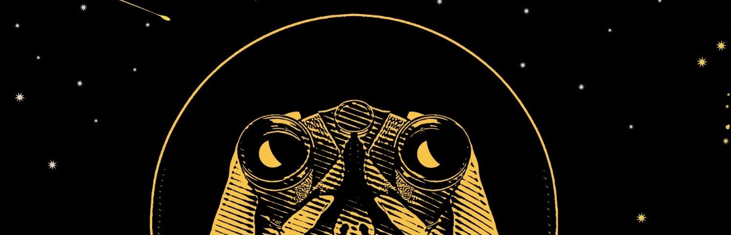 Illustration of a woman looking into space with binoculars. Illustration by GeorgePeters/Getty Images