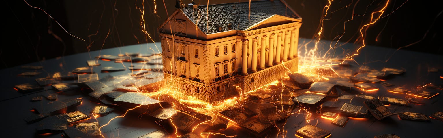 Midjourney generated image of electricity and banking