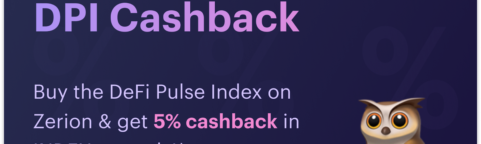DeFi Pulse Index cashback Zerion