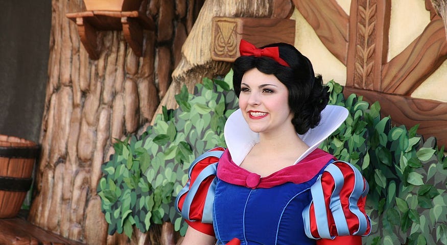 Actress as Snow White at Disney’s California Adventure