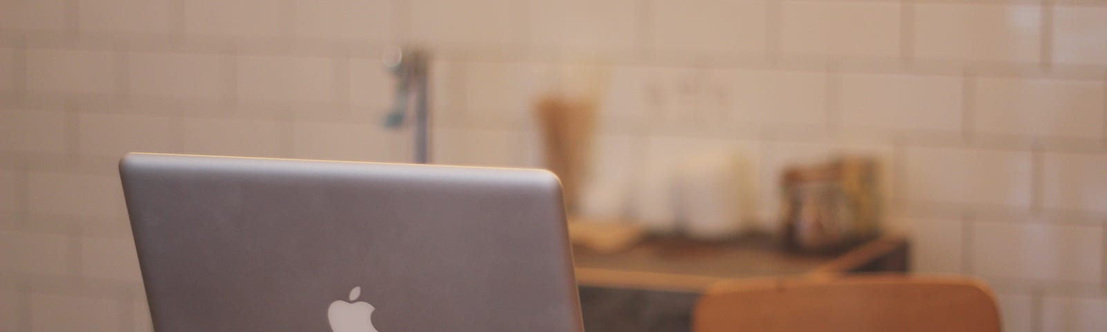 A laptop on a desk