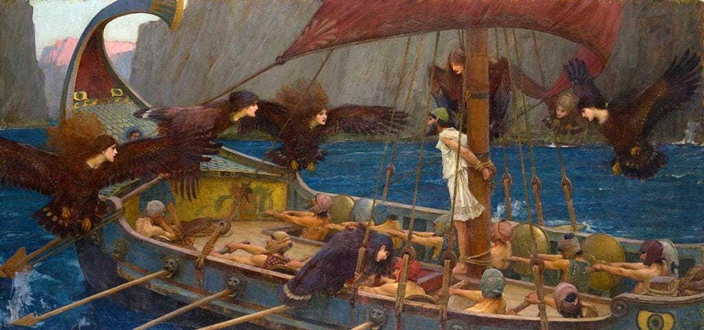 Odysseus Tied to the Mast in Homers Odyssey