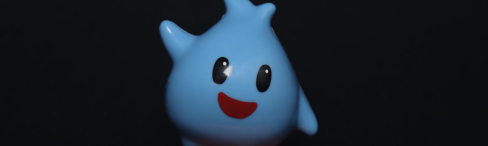 A blue cartoon character