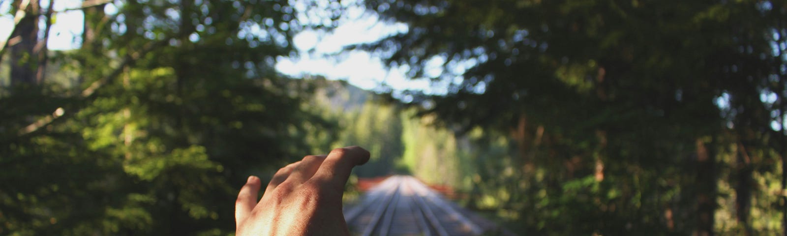 Man letting go upon the railway track.