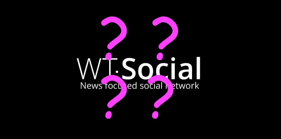 WT:Social logo with pin question marks on top of it