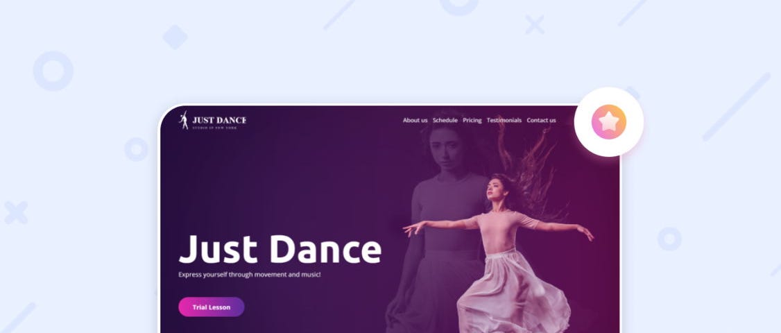 dance studio website design