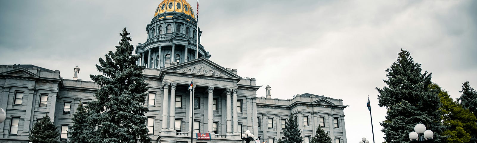 Political protest crowd at a State Capital Building lawn