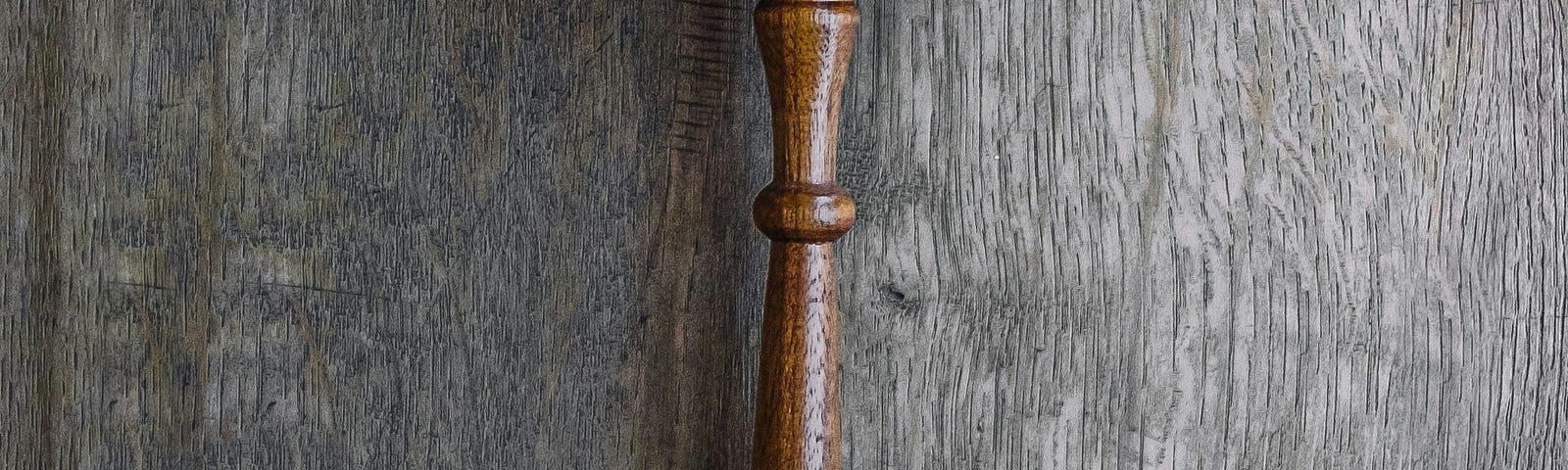 An old wooden judge’s gavel.