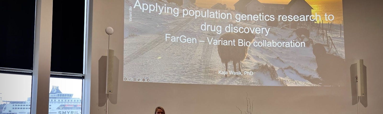 Kaja Wasik, Variant Bio’s co-founder and former CSO, speaks at the University of the Faroe Islands