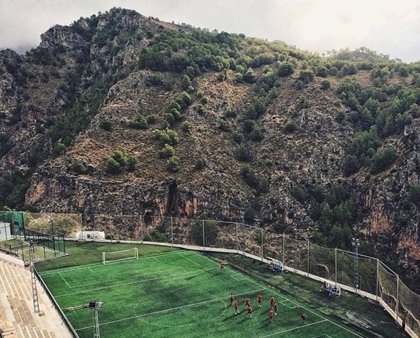 Stadium in the beautiful nature