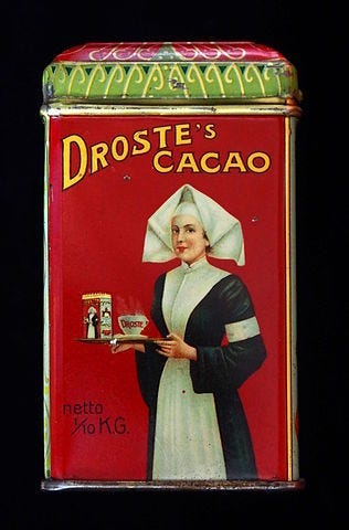 L’image de la publicité “Droste Cacao” pour illustrer la récurrence infinie de potentiellement avoir besoin d’une clé pour chiffrer une clé qui aura elle-même besoin d’une clé, et ainsi de suite.