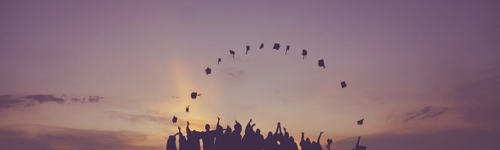 Graduation cap toss.