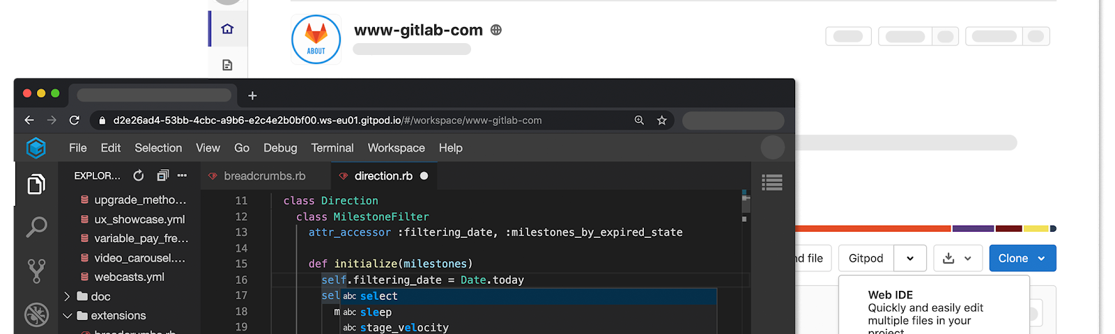 Native Gitpod integration in GitLab