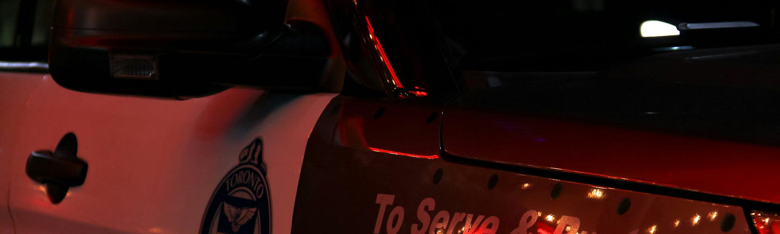 Police car at night