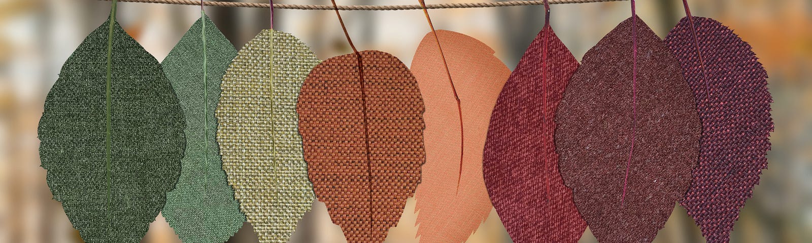 fabric leaves