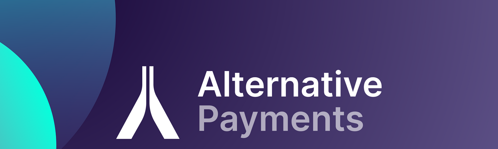 An abstract digital art image with vibrant shades of purple and blue, featuring an Alternative Payments company logo. The solution to answering what is accounts receivable