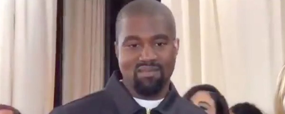 Kanye West smirking — Sidhant Kisshor Medium Article
