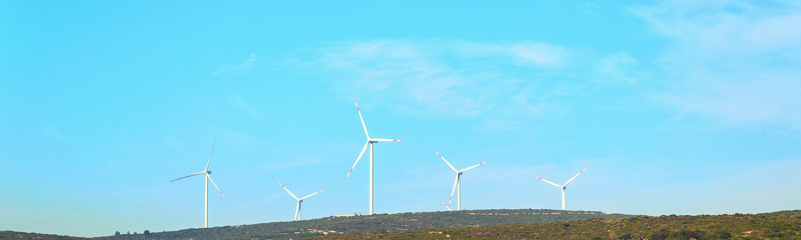 Beautiful lake and windmills