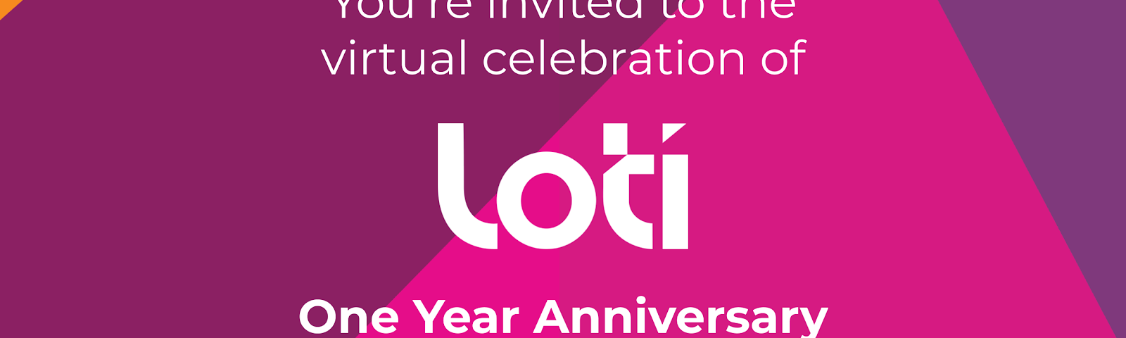 LOTI One Year Anniversary Save the Date invitation