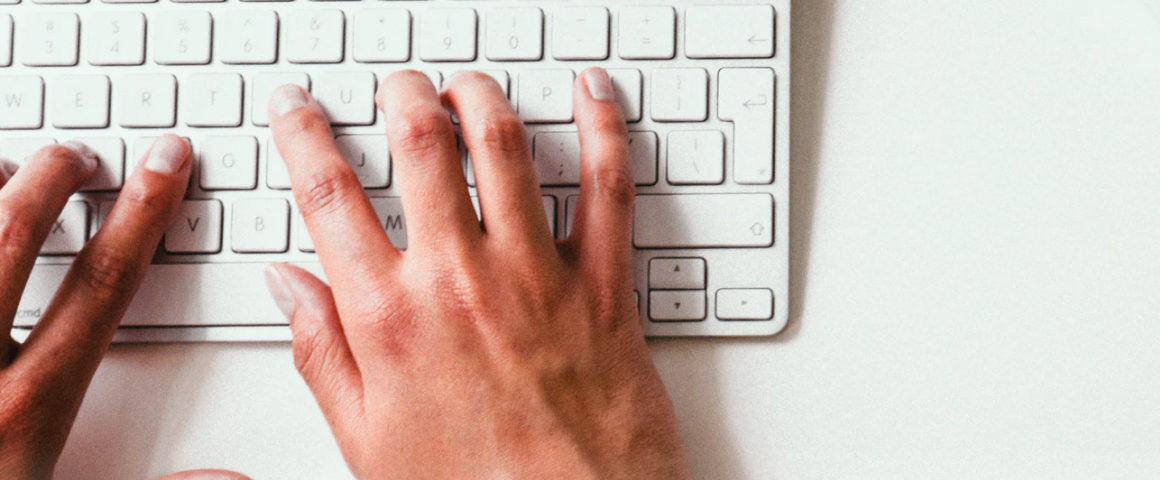 Hands typing on a keyboard with CBC Digital Labs logo
