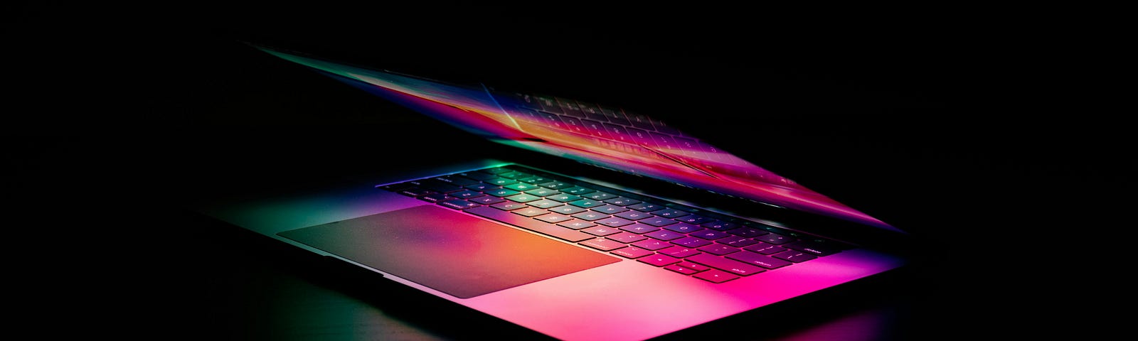 MacBook Pro in dark