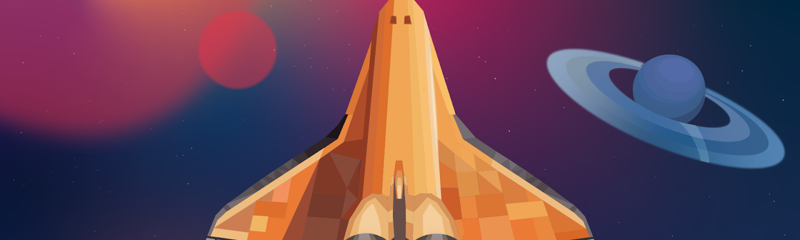 Illustration of rocket ship