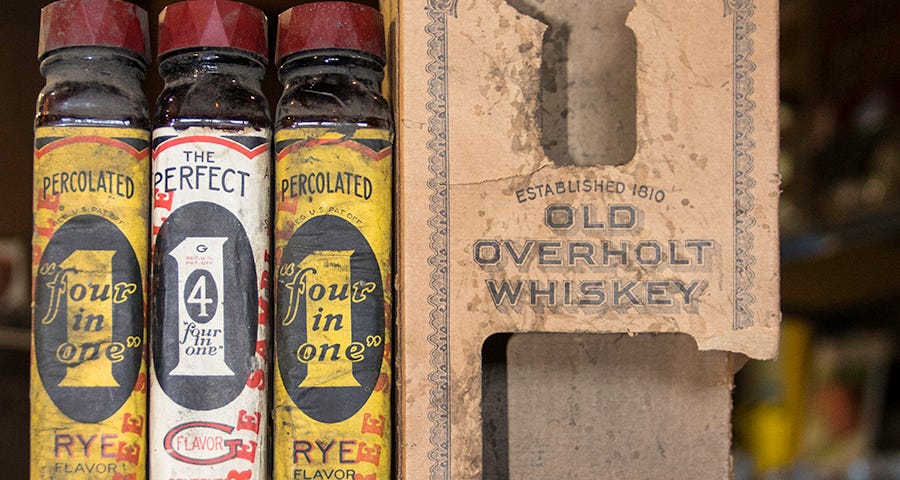 Prohibition-era whisky artifacts found by Philadelphia Community Corps salvage workers. Photo ©2018, Aria Gillespie/CaskStrength Media.