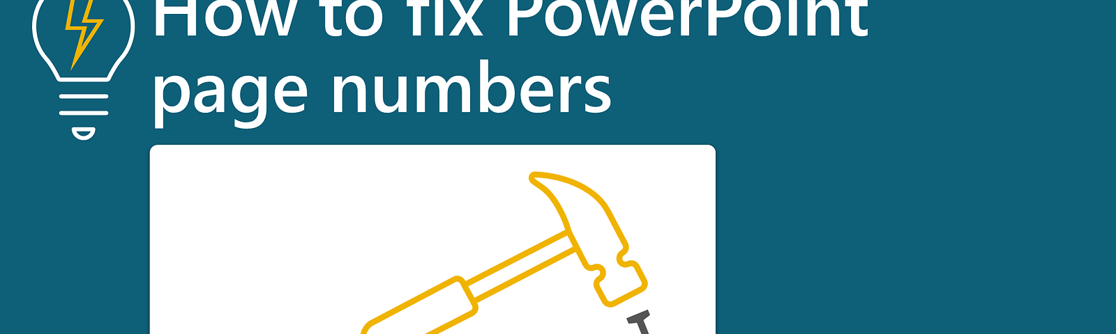 Article title plus image of a hammer nailing the page numbers into place