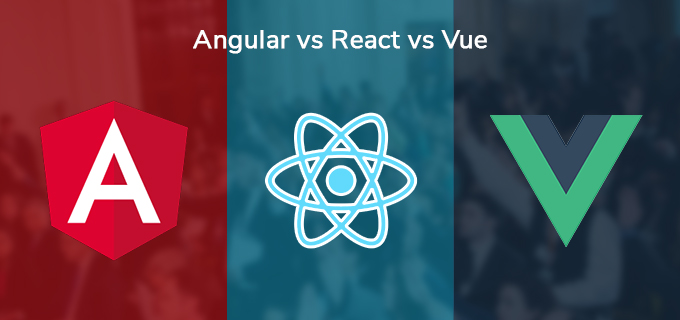 A banner showing the logos for Anguar, React, and Vue.