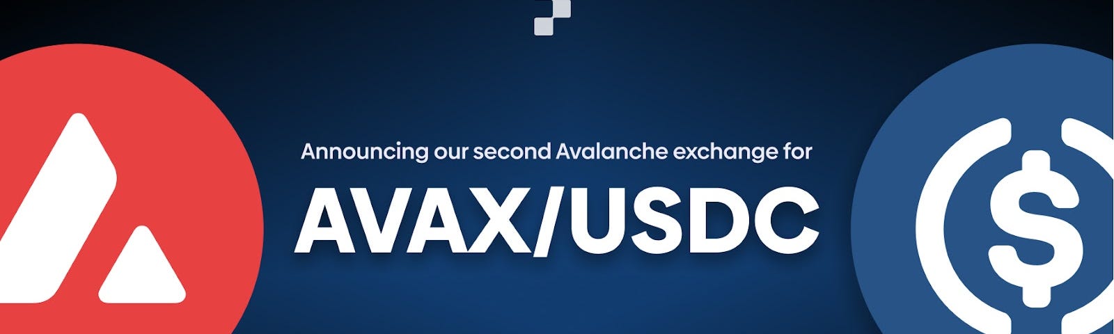 An announcement banner graphic showing the AVAX/USDC coin pairs with 10x leverage available and 500 in $FST weekly trading rewards