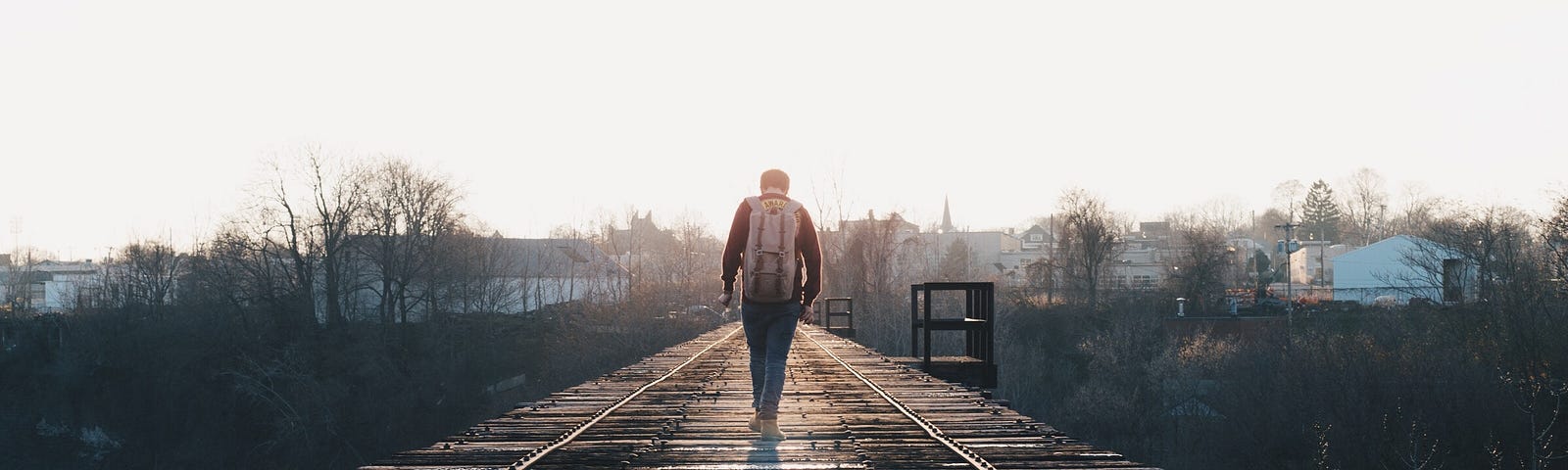 Here is a picture of a man walking alone and in sorrow, reflecting and learning a life lesson.