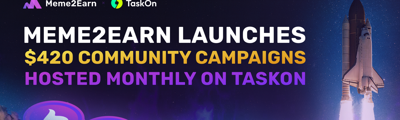meme2earn $420 taskon community campaigns
