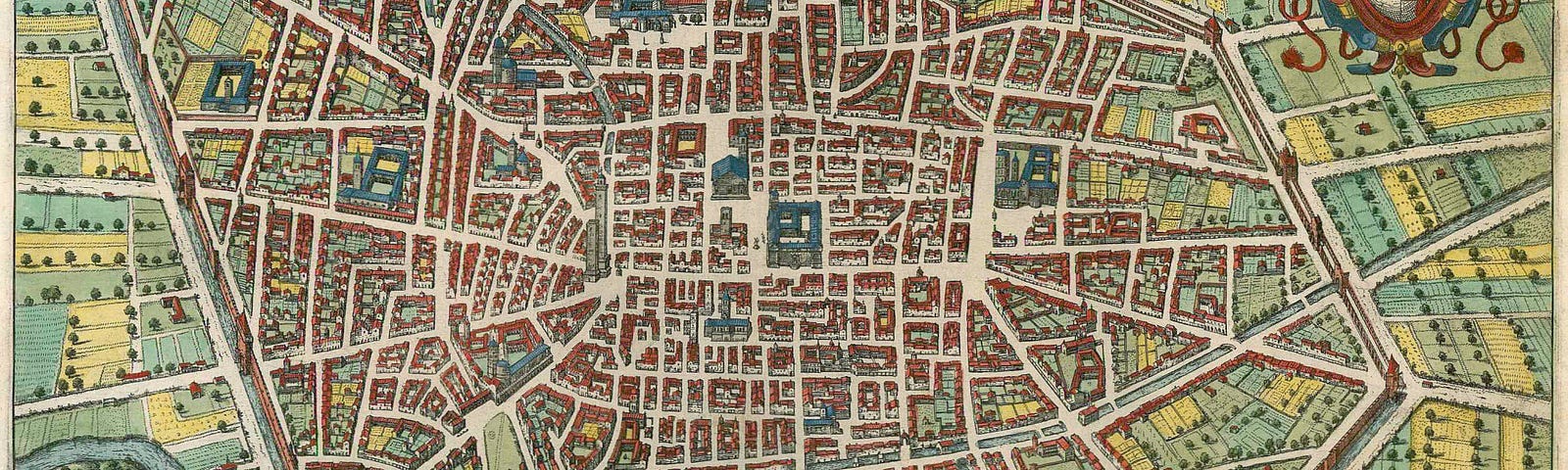 Antique map of Bologna — Hogenberg, Braun 1590 ca.