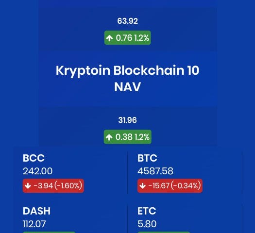 Kryptoin ETFs Blockchain 10 Index & NAV 9:00AM EST Snapshot